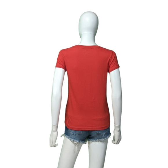 Universal Thread Red Tee w Embroidered Heart, XS - Picture 6 of 12